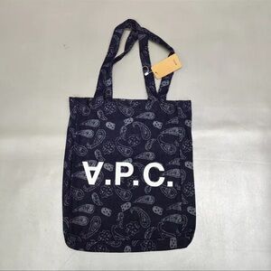 A.P.C. Navy Patterned Men's Tote Bag